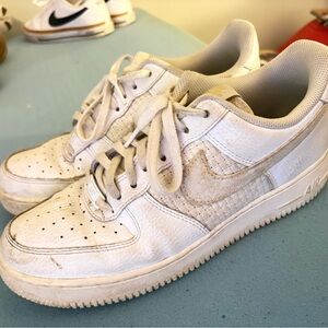 Nike Kids White and Gray Sneakers